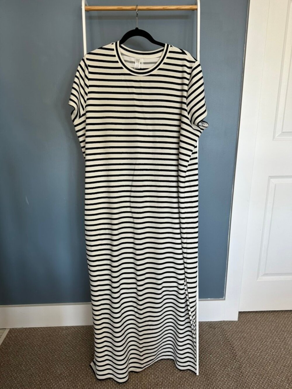 SPANX AirEssentials Striped Maxi T-Shirt Dress 2X